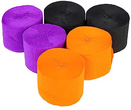 STOBOK 6 Halloween Ornamente Papier Krepppapier Kunsthandwerk Dekorationen Luftschlangen Krepppapier Halloween Lila Luftschlangen Krepppapier