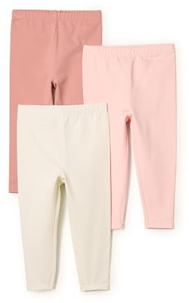 Amazon Essentials x Sofia Grainge Leggings Bambine e Ragazze, Pacco da 3, Avorio/Rosa/Terracotta, 3 Anni