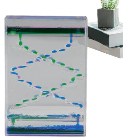 Juguetes de movimiento líquido, temporizador líquido – Temporizador de movimiento líquido acrílico – Juguetes calmantes antiestrés, juguetes de oficina, decoración de oficina, temporizadores de agua