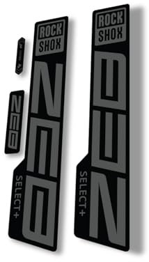 Gabel Ersatz Aufkleber kompatibel mit Rock Shox Zeb Select Plus 2021 Serie Grau (glänzend)