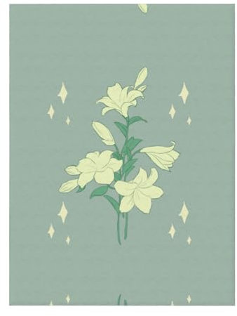 YYHWHJDE Superweiche Decke mit Cartoon-Lilien-Muster, 127 x 101,6 cm, leicht, warm, langlebig, geeignet für Bett, Sofa