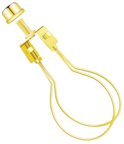 Lamp Shade Light Bulb Clip Adapter, Clip on Lampshade Adapter Kit, Includes Finial and Lampshade Levellers, Keep Lamp Shade hardware in Place Spring Clip for Light Bulb