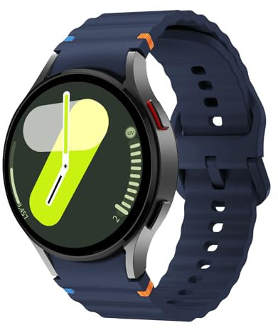 Cinturino per Samsung Galaxy Watch 7/6/5/4/FE 40mm 44mm,Galaxy Watch 6 Classic 47mm 43mm/Watch 4 Classic 46mm 42mm/Watch 5 Pro 45mm,cinturino sportivo in silicone senza spazio cinturini di ricambio