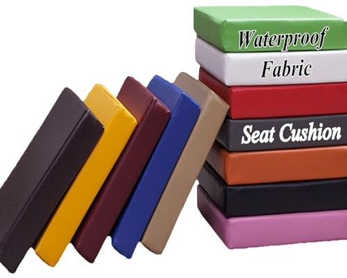 VisLarsc Coussin de banc personnalisé antidérapant, épais et rigide - Housses de coussin imperméable pour canapé, terrasse, mobilier de jardin - Coussin de chaise 2/3/4 places (rose rouge, 105 x 35 x