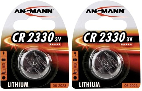 ANSMANN 1516-0009 Cr 2330 Pile a Bottone Batteria Litio - 3V (Confezione da 2)