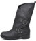 IF Fashion Scarpe da Donna Stivali Stivaletti Biker Fibbie Anfibi Primaverili Estivi G697 Nero N.37