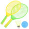 YARNOW 1 Satz Badmintonschläger-Set Badminton Set badmintonschläger Badmintonklammern für Badminton-Spiel-Tool Badminton-Ausrüstung Badmintonschläger mit Ball Plastik