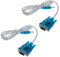 Plawee 2X DB9 Computer Data Cable DB9 9 Pin VGA Female Cable USB to R232 Interface Data Cable