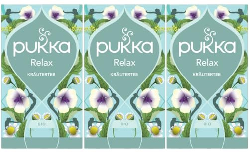 Pukka Tee, Bio-Kräutertee Relax, 3er Pack, 60 Teebeutel