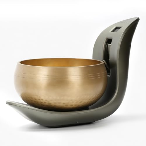 Automatic Singing Bowl – Hands-Free Sound Healing Bowl for Meditation, Yoga, Mindfulness, Energy Healing, Deep Relaxation & Sleep,Auto-Striking Tibetan Singing Bowl with Resonant Tone