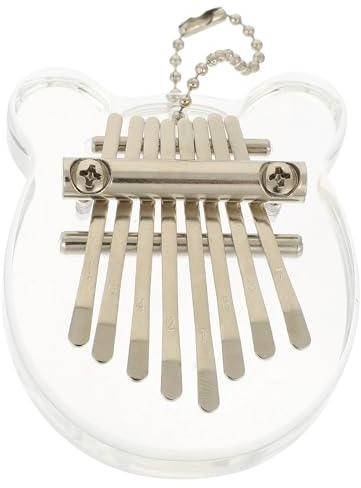 8-tasten Daumenklavier Transparentes Kleines Kalimba Musikinstrument | Bärform, Organisches Glas, Tragbar und Leicht zu Spielen, mit Verpackungsbox