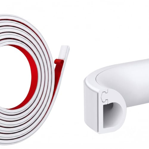 NZNSML Kabelkanal Weiß Selbstklebend 3m Flexibler Kabelkanal 15 x 12 mm | Selbstklebend Kabelschacht Silikon Kabelkanäle Halbrund Kabelabdeckung Wand Kabelleiste für Wand TV Decke Boden Fußleisten