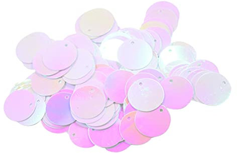 Sharplace 130 Stück Pailletten, Pailletten Basteln Schneidern, Große Pailletten Mit Loch Flache Runde Pailletten für Schmuckherstellung DIY Nähen Handwerk Hochzeitsdekoration 16x16 mm, Helllila