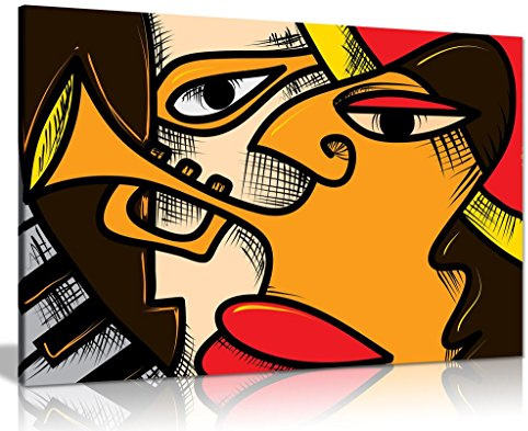 Abstract Jazz Art Music Cubism Canvas Wall Art Picture Print (30x20)