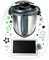 coolina® Sticker Aufkleber Sternentanz Grün passend für Thermomix TM6/ TM5/ TM31/ Cook-Key