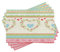 ABAKUHAUS Shabby Flora Platzmatten, Country Rose-Herzen, Waschbare Stoff Esszimmer Küche Tischdekorations Digitaldruck, Rotbraun