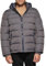 Tommy Hilfiger Men's Hooded Puffer Jacket Down Alternative Coat, Charcoal, XL