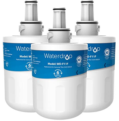 Waterdrop DA29-00003F Filtro Dell'acqua del Frigorifero, Compatibile con Samsung® Aqua Pure Plus, HAFIN1, DA29-00003A, DA29-00003B, DA29-00003A-B, DA61-00159A, DA97-06317A, Pacchetto Può Variare (3)