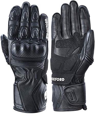 Oxford RP-5 2.0 Motorrad Sport Leder Handschuhe Schwarz 2XL