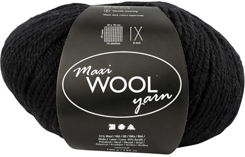 Wolle,Schwarz,L:125m,100g/1Knäuel