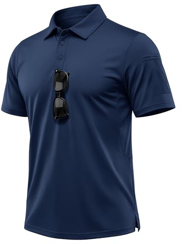 MAGCOMSEN Men's Breathable Quick Dry Golf Polo Shirt Summer Outdoor Lightweight Short Sleeved Shirts