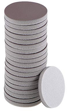 sourcing map 20 Stück Schleifpapier Klett Schleifscheibe Schleifschwamm Nass/Trocken für Auto Holz Trockenbau Metall Braun Korund 2000 Körnung 2 Zoll