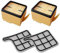TaoToa Set Filtro 2 Filtro Protezione Motore (Filtro Motore) + 2 filtri HEPA (Micro) / microfiltro/Hepafilter Adatto per Vorwerk Kobold VK 135, 136, VK135, VK136