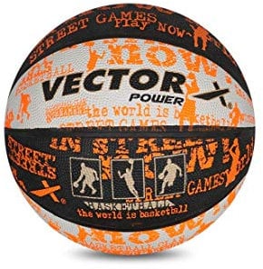Vector X Power Basketball | Color: Black | Size: 7 | for Men & Boys | Material: Rubber | Excellent Grip & Durability