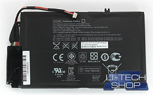 LI-TECH Batería compatible 3400 mAh para código HP 681879-121 14,4 V 14,8 V negro pila 50 Wh
