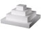 Zeus Party Set 4 pz Base-Quadrata di Polistirolo per Torta Compleanno Bambini cm H 5- lato 30, 25, 20, 15 cm