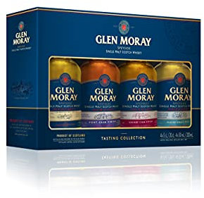 Glen Moray Probierset | Schottische Single Malt Whiskys aus der Speyside | mit Geschenkverpackung | 4 x 50 ml