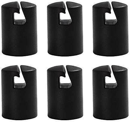 POHOVE Trampoline Enclosure G Shaped Pole Caps - 6pc Set - Black - 1.26''