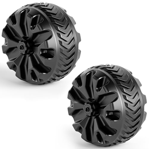 PORTAL Roues de rechange de 20,3 cm de diamètre x 8,6 cm de large pour chariot utilitaire, roues en plastique avec bande de roulement TPR pour chariots de jardin extérieurs