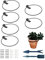 NACETURE Flower Pot Holder Ring for Wall Mount Foldable – Heavy Duty Round Metal Planter Hooks Hangers - Fence Pot Plant Holders Hanging Bracket for Outdoor Indoor (8 Inch 6 Pack)