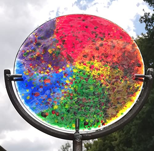 Galaxie der Farben. Skulptur aus Glas und Metall Design Galaxie der Sonnen