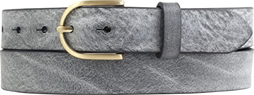 BELTINGER Damen-Gürtel aus weichem Vollrindleder Vintage-Look 3 cm | Leder-Gürtel für Damen 30mm | Schmaler Gürtel Used-Look mit goldener Gürtelschnalle