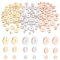 BENECREAT 108Pcs 9 Styles Brass Disc Spacer Beads, 3 Size Gold Silver Rose Gold Flat Jewelry Metal Spacers for Bracelet Necklace Jewelry Crafts Making