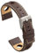 diloy Uhrenarmband Rindsleder perforiert Rallye Racing Stil – Sportliches Design – Größen 20mm 22mm 24mm – Schwarz, Braun, Bordeaux oder Marineblau P355 Dunkelbraun 20mm