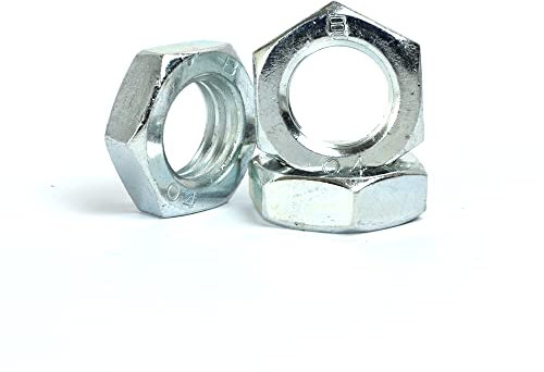 (20mm) M20 Hexagon Thin Nuts Half Nuts Locking Nuts Steel Bright Zinc Plated Grade 4 - DIN 439 - (Pack of 1pcs)