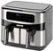 Geepas Dual Zone Air Fryer - 9L XL Capacity, 2 Drawers, 10-In-1 Cooking Presets, Touch Screen, Smart Finish, Timer Function, Dishwasher-Safe, Healthy Oil Free & Low Fat Cooking