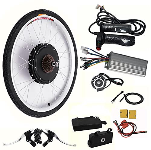 DENEST Electric Bicycle Conversion Kit 26 inch E Bike Conversion Kit, Ebike 48V 1000W Hub Motor (Rear Wheel)