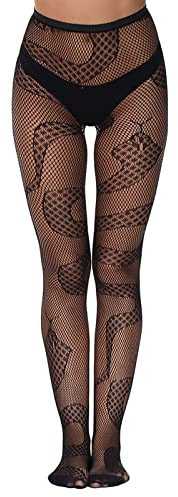 Lack Und Latex Dessous mit hoher Taille Sexy Mesh Netzstrümpfe Nadelstreifen Dessous (B, One Size)