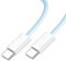 chenyang Cavo USB C a C in nylon intrecciato USB C PD 27 W 65 W 480 Mbps cavo dati caricabatterie blu per telefono, tablet e laptop, 1 m