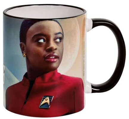 Elbenwald Star Trek: Strange New Worlds Tasse mit Uhura Motiv und Logo 320 ml Keramik Mehrfarbig