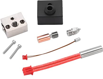 Hotend Heater Block Upgrade Kit für Ender 3 S1 3D Drucker Extruder mit 300°C Hochtemperaturbimetall hitzebruchbeschichteter Kupferdüse 24V 40W