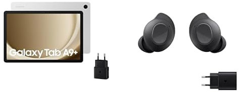 Samsung Galaxy Tab A9+ con Galaxy Buds FE - Tablet Android, 128 GB Almacenamiento, WiFi, Pantalla 11”, Sonido 3D, Plateado (Versión Española)