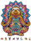 GLOBLELAND 200 Stück Faultier Mandala Holzpuzzle Für Erwachsene, 32.5x27.7 cm/12.8x10.9 Zoll, Holzpuzzle Für Erwachsene, Einzigartig Geformte Holzpuzzles, Tier Bunte Puzzles Für Den Geburtstag