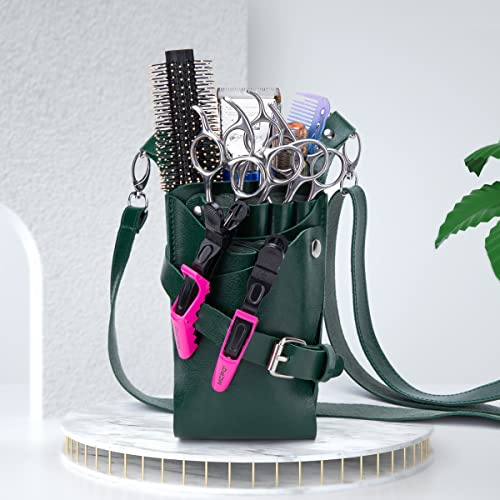 Niaoszhex Friseur Gürteltasche, Scherentasche, Barber Werkzeugtasche Friseurtasche Friseur Salon Schneide Tasche Friseurin für Friseursalon, Scheren, Kammaufbewahrung (LQ-YZ Grün)