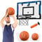 24 x 16 Large Basketball Hoop Indoor, Over Door Basketball Hoop with Sturdy Backboard, Big Basketball Toys Gifts Ideas for Man Kids Teens Adults Boys Girls - Blue