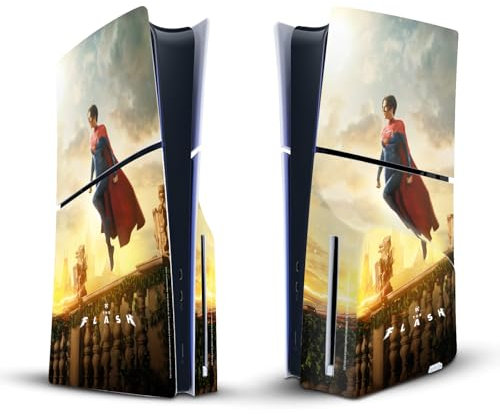 Head Case Designs sous Licence Officielle The Flash 2023 Supergirl Art Graphique Vinyle Autocollant De Jeu Peau Autocollant Compatible avec Sony Playstation 5 PS5 Slim/Pro Disc Edition Console